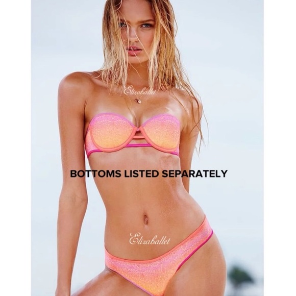 ⚡️NWT Victoria’s Secret Strappy Push Up Ombré Lace Bikini Top 36B - Picture 8 of 9